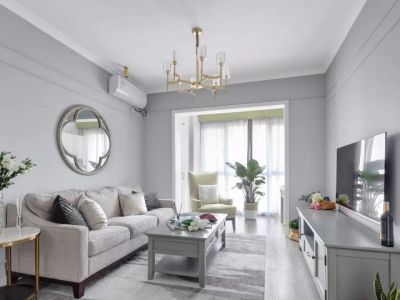 恒大华府79平二居室美式风格装修案例