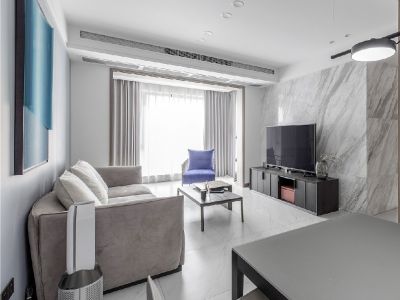 星翠澜庭简约风格95平米装修案例