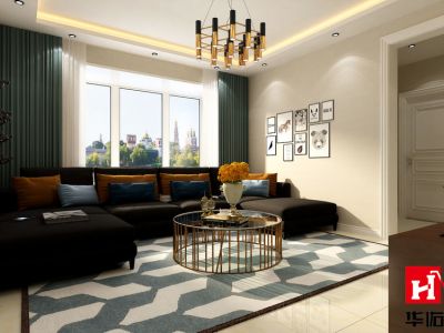 颐和家园121㎡三居室现代风格装修案例