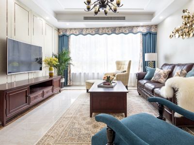 鲁能山水原著美式风格138平米装修案例