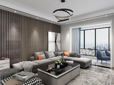 华侨城万科世纪水岸160平现代风格装修案例