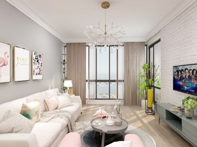 滨江明珠98平北欧风格装修案例