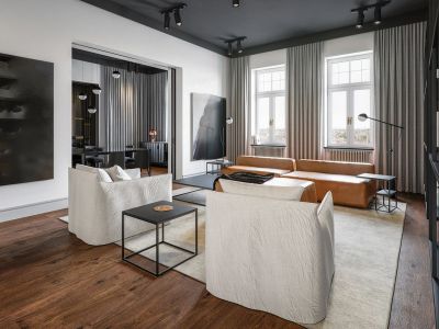 长兴都汇117平米三居室工业风格装修案例