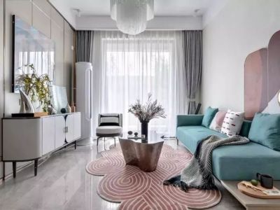 阳光舜花园现代风格116平米三居室装修案例