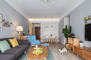 [九鼎装饰]90㎡北欧三居室，清爽宜人的小空间，充满了清新感