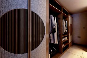 [哈尔滨华杰东方装饰]新中式风格衣帽间装修有什么特点?