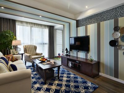 悦澜山地中海风格140平米四室两厅装修案例