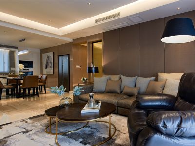 中冶逸璟公馆混搭风格141平米四室两厅装修案例