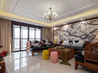 九洲保利天和中式风格140平米四室两厅装修案例