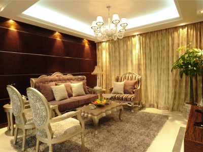 华发四季峰景新古典风格142平米四室两厅装修案例