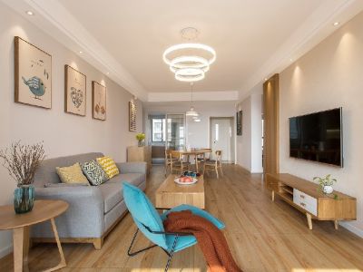 国鑫·凤垭山简约风格98平米二居室装修设计图案例