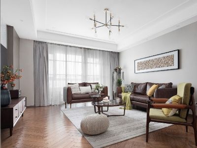 丽都国际北欧风格150平米四居室装修设计图案例