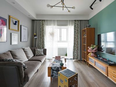 和昌国际城二期北欧风格85平米二居室装修案例