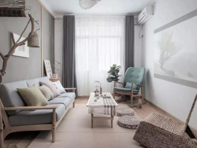 四方新城简约风格89平米三居室装修案例