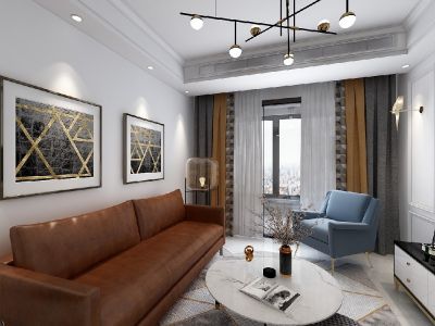 鲁能泰山7号107平米北欧简约风三居室装修案例