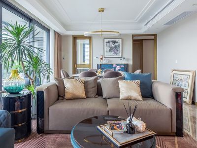 绿城桂花城四居室133平方现代风格装修案例