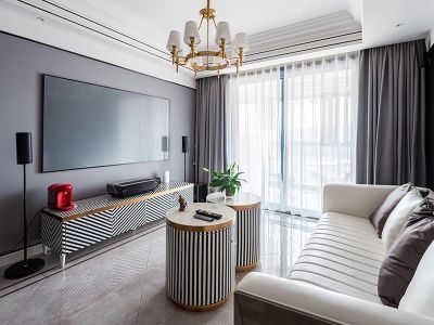 湘域熙岸三居室126平欧式风格装修案例