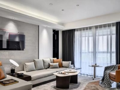 青剑湖颐和公馆现代风格129平米装修案例