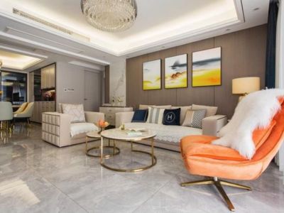 鲁信长春花园现代风格112平米三居室装修案例