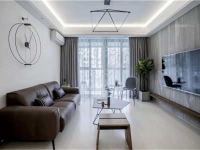 万科魅力之城简约风格118平米三居室装修案例