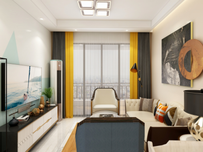 合生上观国际89㎡现代风格三室两厅装修案例