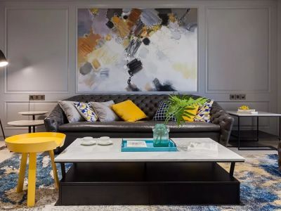 中交中央公元现代风格118平米三居室装修案例