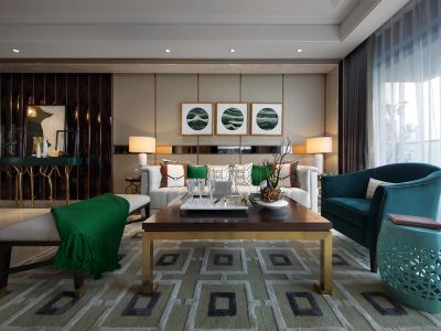 万里湘江150平米三居室中式风格装修案例