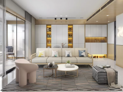 万科美的翡翠云台温馨风格三居装修案例