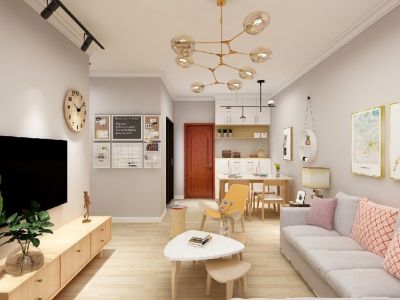 仪征恒大桃源天境极简风格三居装修案例