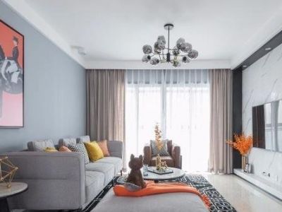 韵景华庭132平三居室简约风格装修案例