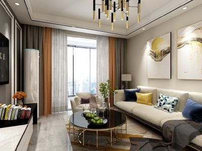 阳光城·未来悦99平米现代简约风三居室装修案例