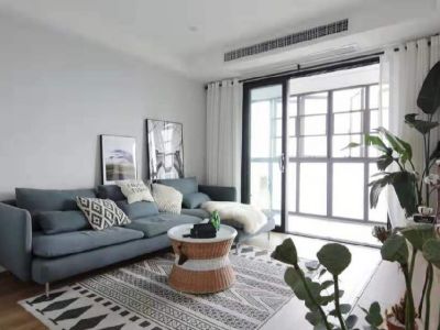 春江天玺北欧风格96平米二居室装修效果图案例