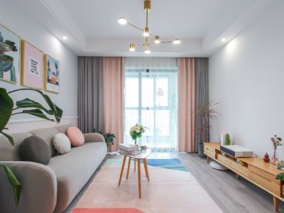 幸福城润园86平米北欧三居装修案例