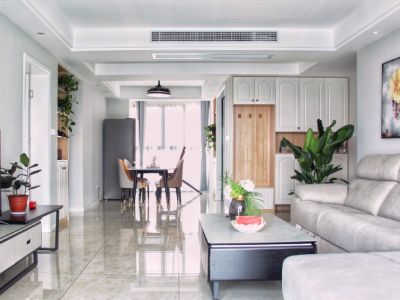 幸福城雅园96平现代简约二居装修案例