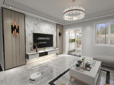 南昌恒大悦龙台130平轻奢风格装修案例