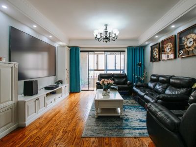 跃界花园120平美式三居装修案例