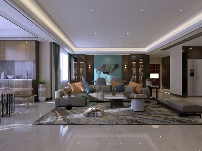 南昌富力华庭164平奢华风格装修案例