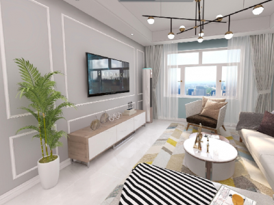 鸿海溪园98平北欧风格装修案例