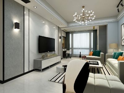 新力上园96平现代风格装修案例