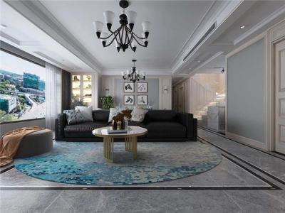 龙光君御华府120㎡三居室现代风格装修案例