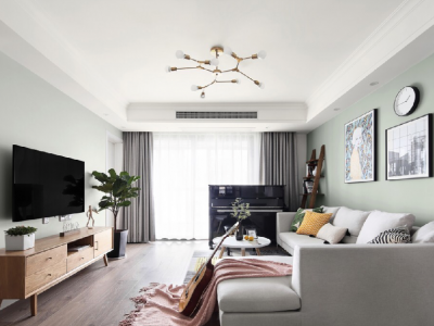 鸿华·御府北欧风格140平米四居室装修设计图案例