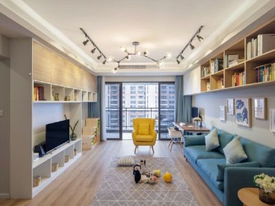 半山府邸现代风格125平米三居室装修设计图案例