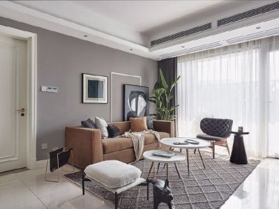 颜龙·彩虹星城现代风格110平米三居室装修设计图案例