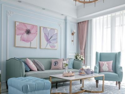 金科·集美嘉悦北欧风格129平米三居室设计效果图案例