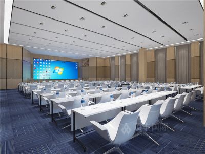 恒蓝机械公司800平办公室现代风格装修案例