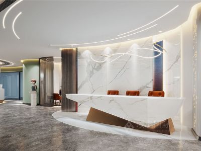 克莱思沃科技公司1900平办公室现代风格装修案例