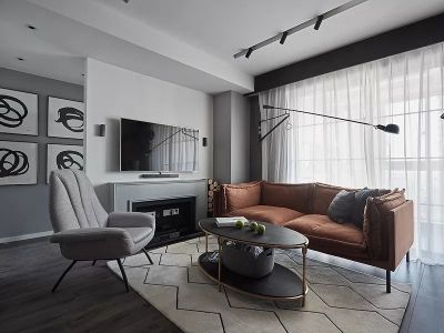 港利上城国际95平米现代简约三居装修案例