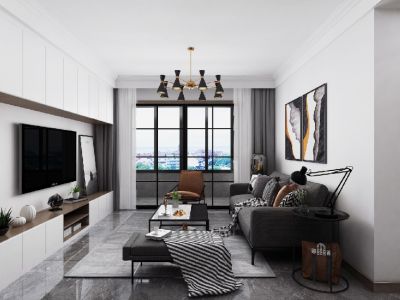 君廷湖畔150平米北欧四居室装修案例