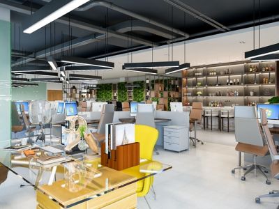 1700平现代风格办公室装修设计案例