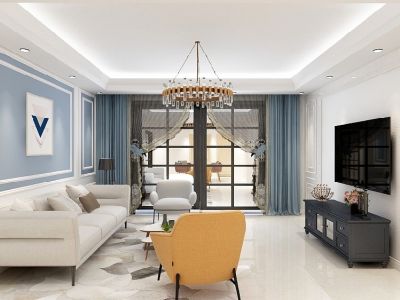 梓都国宾壹号现代风格三居装修案例